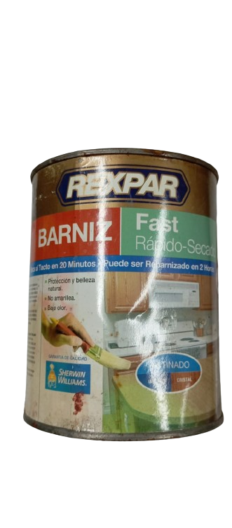 Barniz Rexpar Fast Al Agua Satinado 1 lt