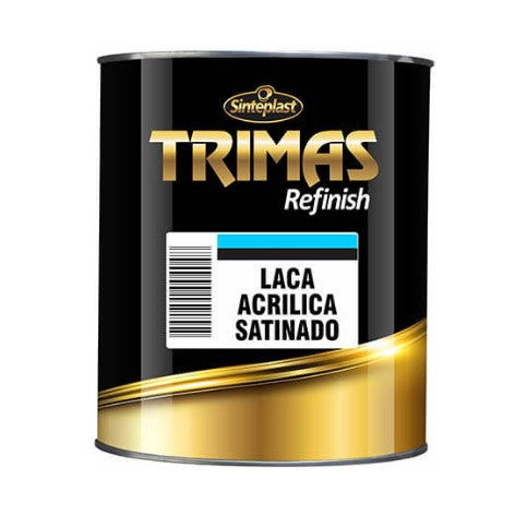 Laca Acrilica Negra Satinada. Trimas Sinteplast. 1 litro