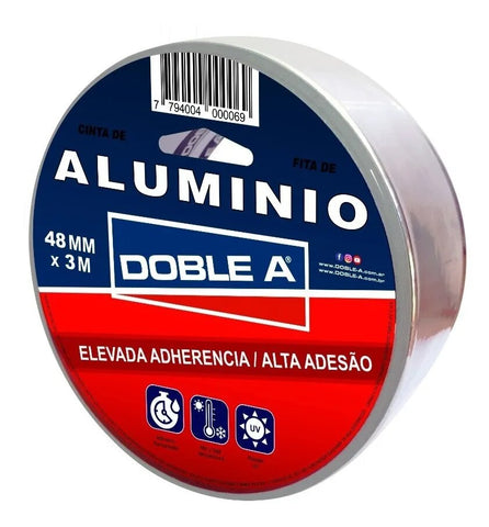 Cinta De Aluminio Autoadhesiva 48mm