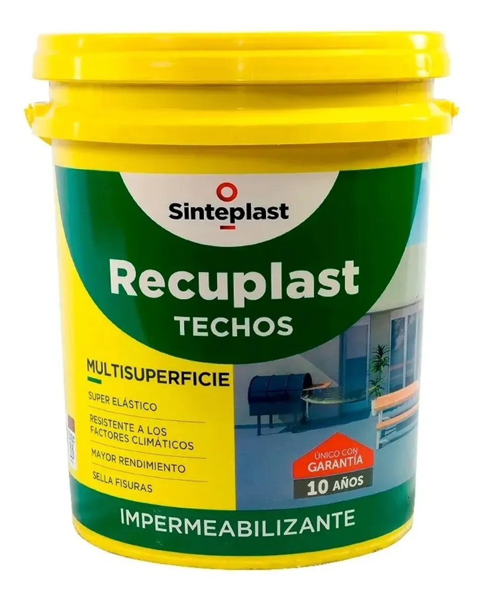 Recuplast Techos Impermeabilizante Sinteplast Color Teja 20 Litros