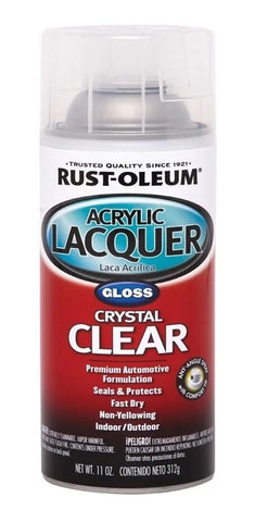Rust oleum acrylic top lacquer crystal clear coat