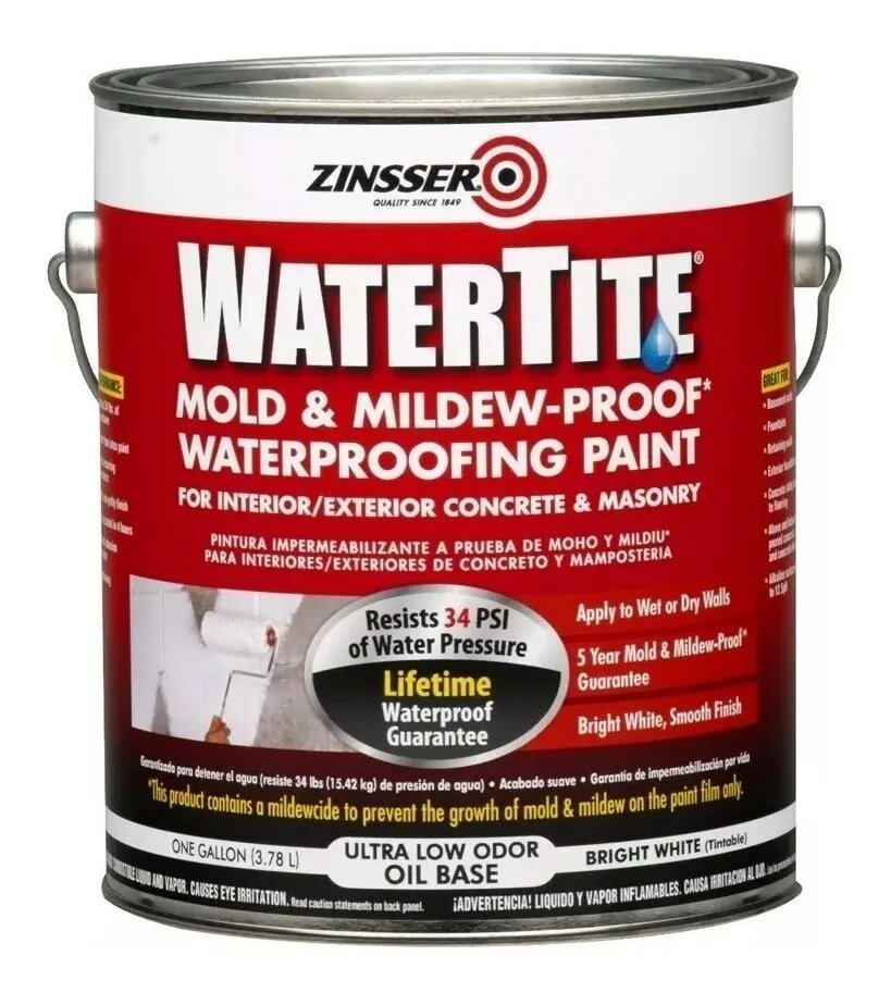 WaterTite Pintura Hidrófuga Anti Hongo y Moho Rust Oleum 4Lts