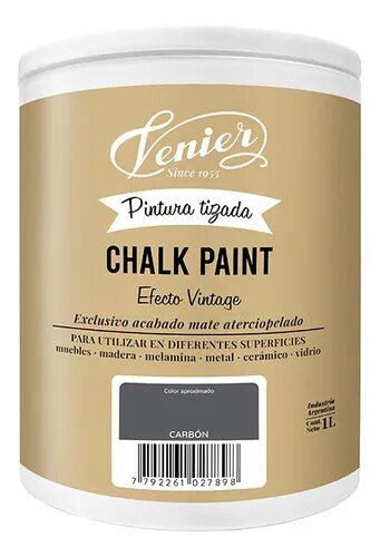 Pintura Tiza Al Agua Chalk Paint Venier 1 Litro