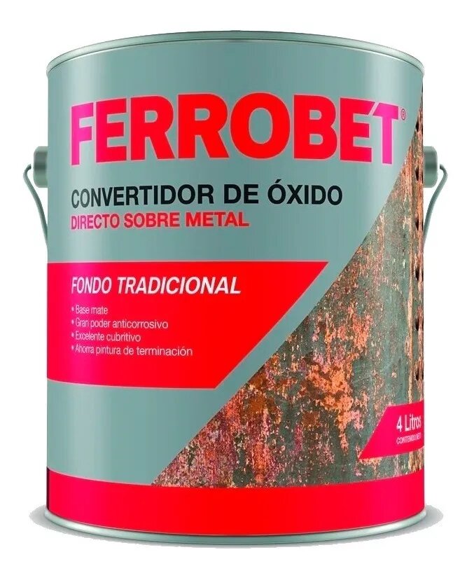 Convertidor De Oxido Ferrobet Rojo Petrilac