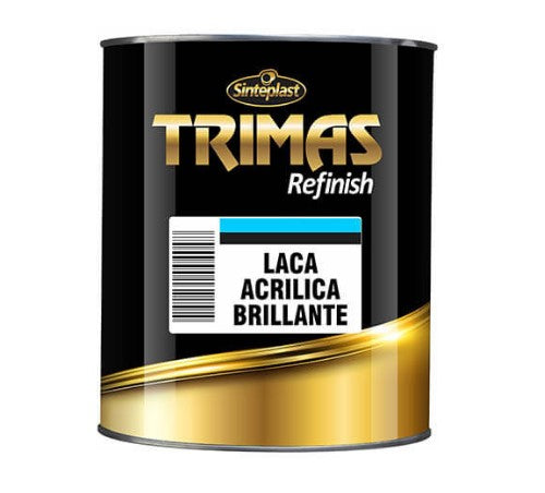 Laca Acrilica Negra Brillante. Trimas. Sinteplast 1 litro