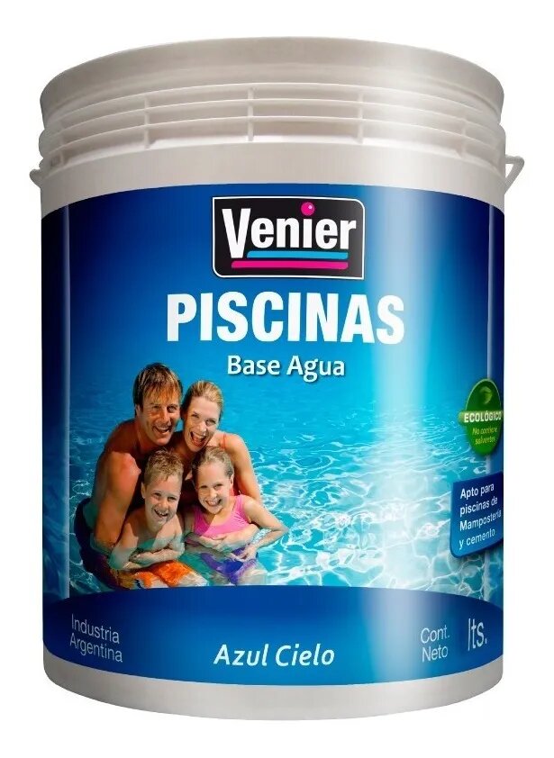 Pintura Para Piletas Al Agua Venier Azul Cielo 4 litros